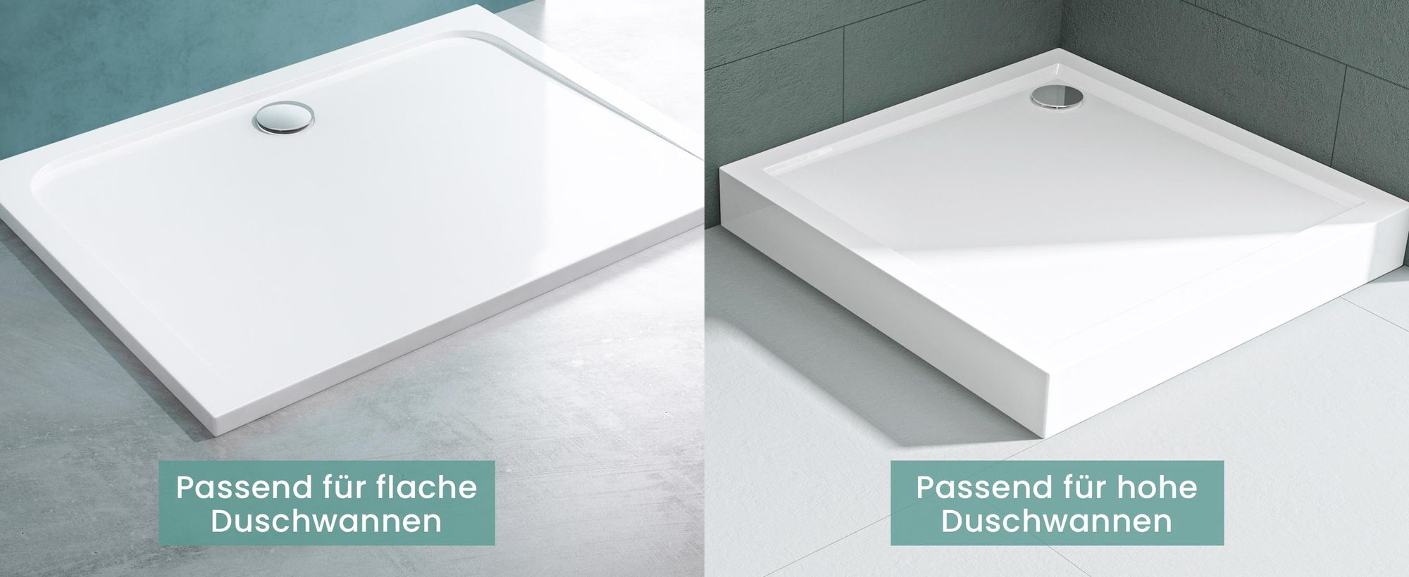 Mai & Mai Ablaufgarnitur für eine Duschtasse  Ø 90mm Ablaufloch Abfluss Grau Durchmesser: ca.45mm Entleerungsleistung von 20L pro Minute AL005