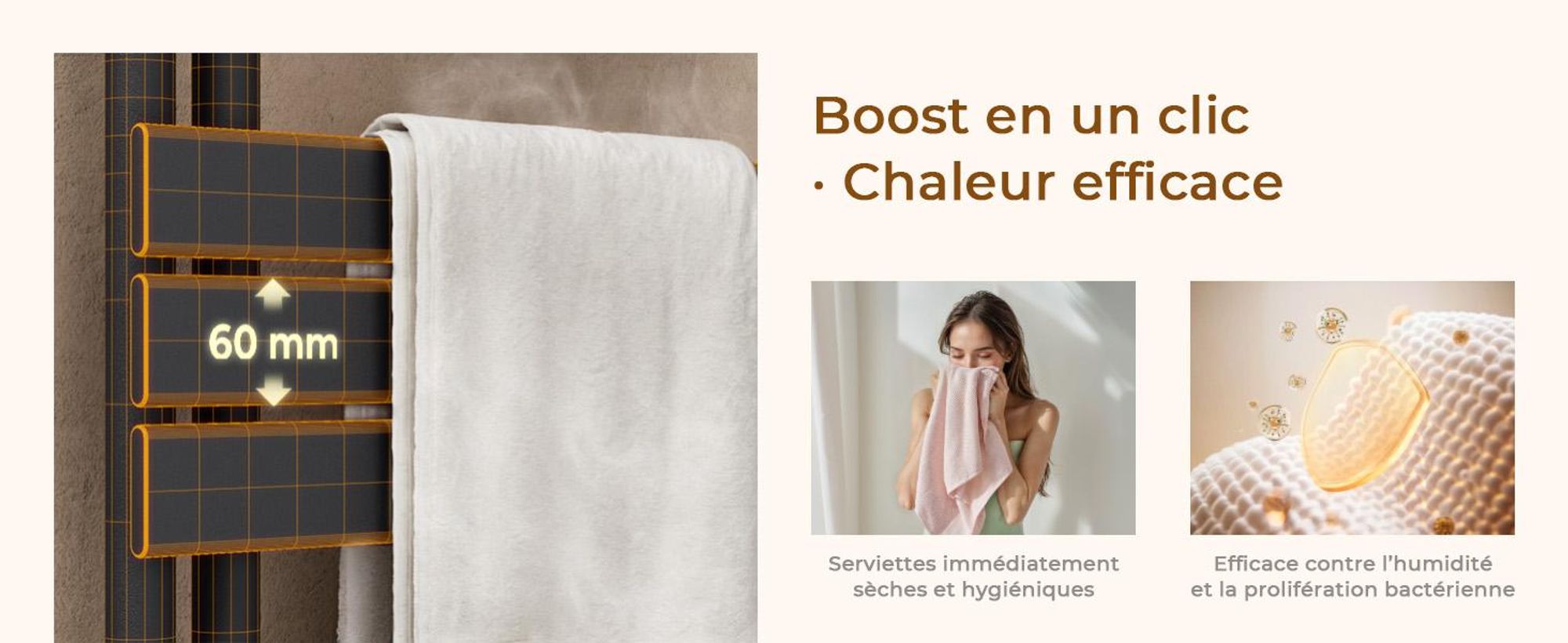 S'AFIELINA – Sèche-serviette électrique 1320×500 mm avec thermostat WiFi,minuterie programmable et écran LCD,800 W,Anthracite,idéal pour salle de bain