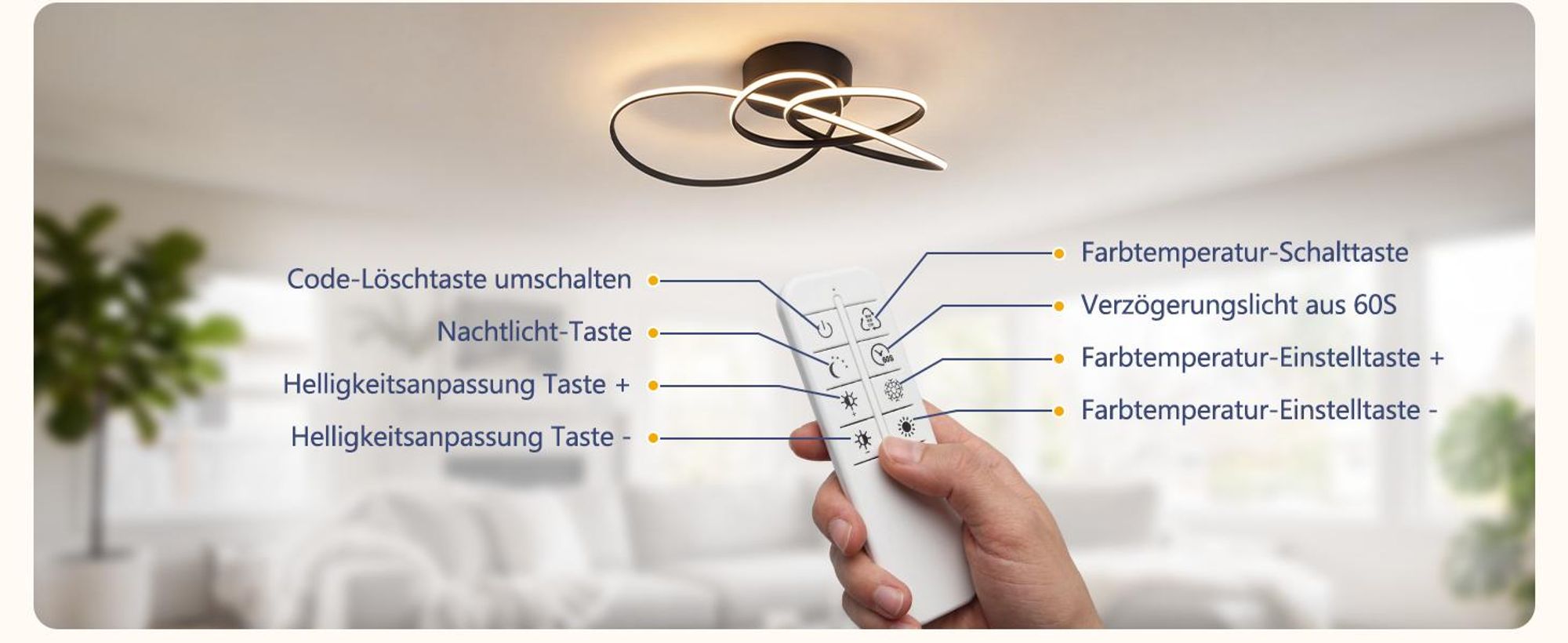 ZMH LED stropné svietidlo 30W čierne stmievateľné s diaľkovým ovládaním moderný kruhový dizajn vnútorné osvetlenie pre obývačku spálne kuchyňu jedáleň