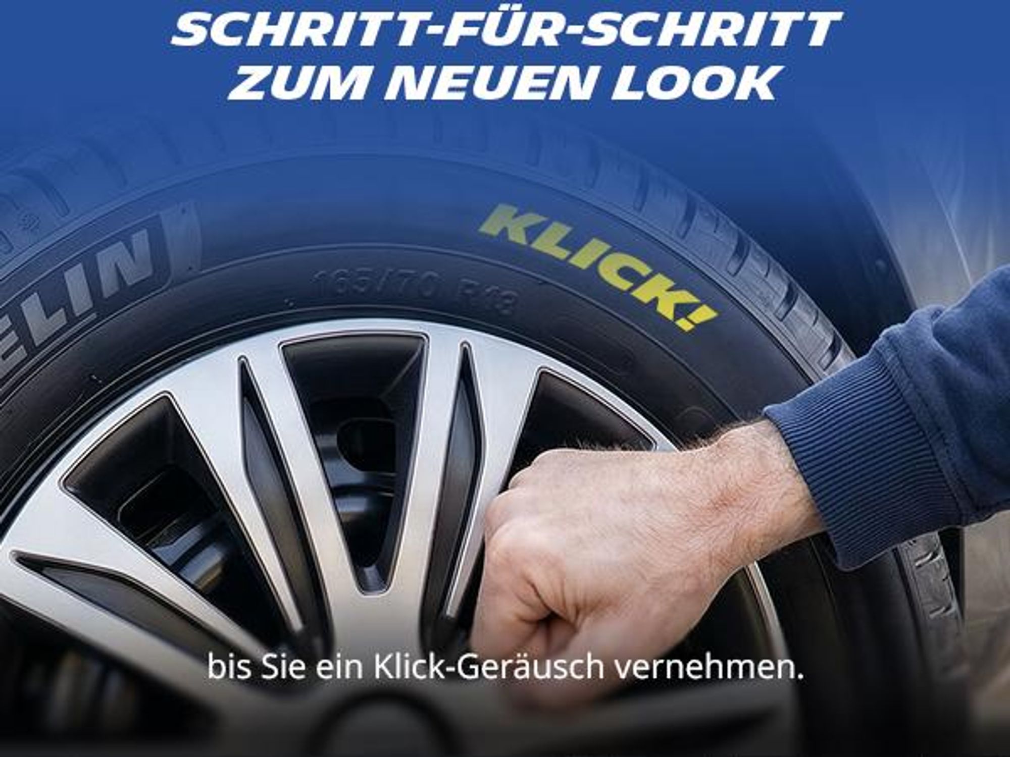 MICHELIN Radzierblenden 4er Set 16 Zoll (40,6 cm) silber mit Chromring, MX-MS