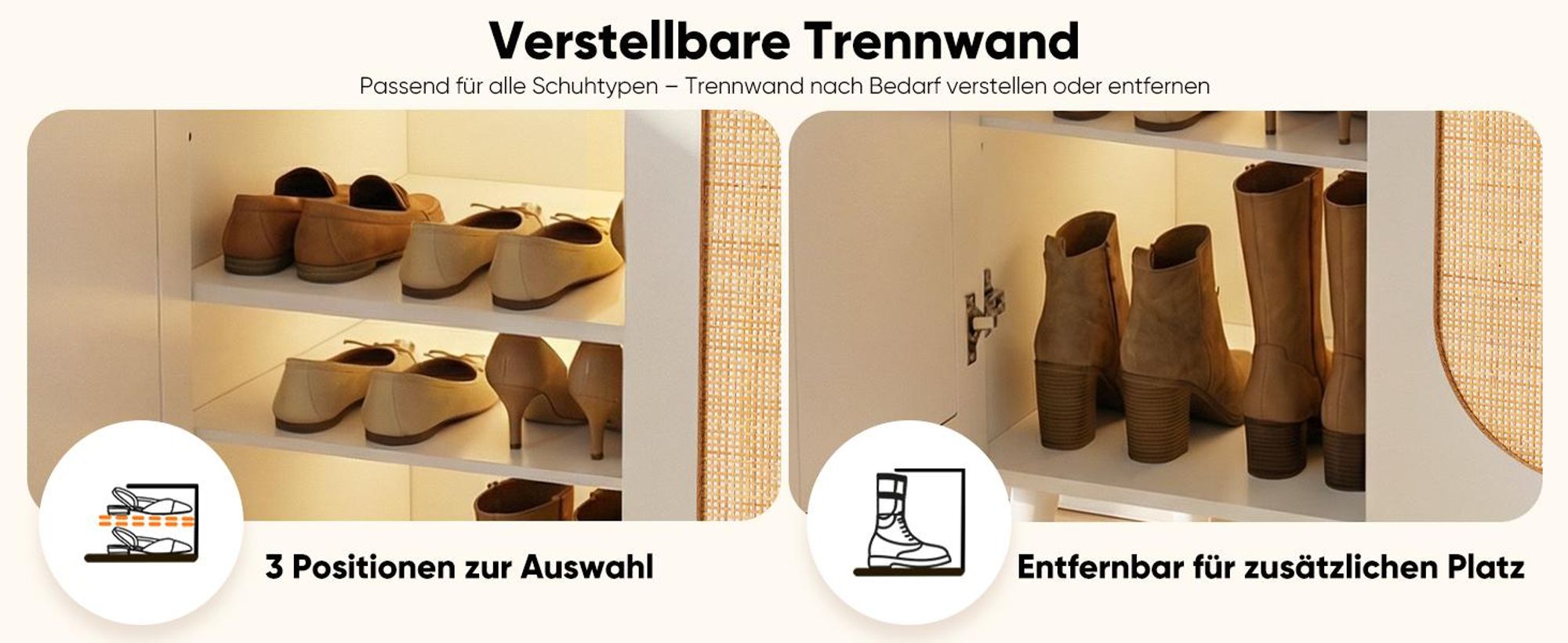 HOKEEPER Schuhschrank aus Holz, Schmaler Doppeltür (87x40x100cm),Shoe Cabinet, Schuhkipper für bis zu 24 Paar Schuhe, Schuhkommode mit Metallbeinen