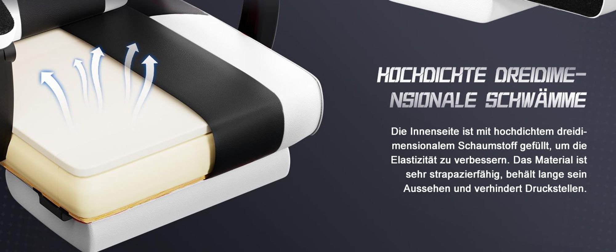 Adormii Gaming Stuhl, Ergonomischer Gaming Sessel, Schreibtischstuhl, Gamingstuhl mit Fußstütze, verstellbare Rückenlehne, Gaming stuhl 150 kg