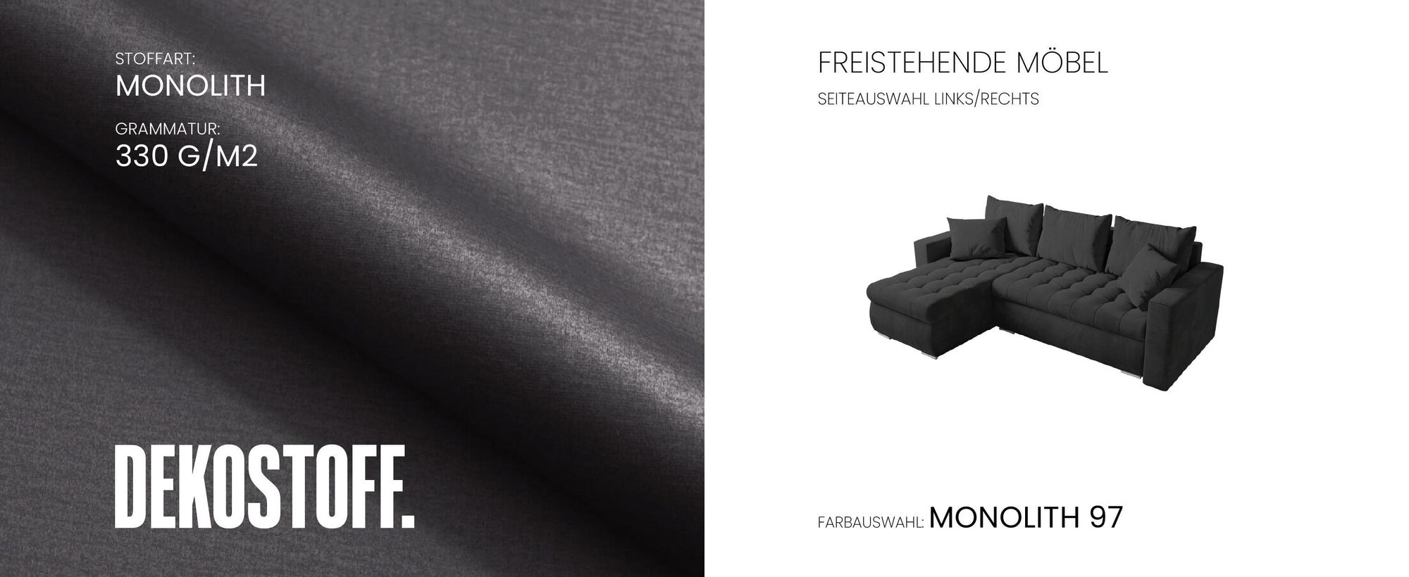 BroMARKT Ecksofa LUIS Schlaffunktion Bettkasten L-Form 238x148x88cm Dunkelgrün