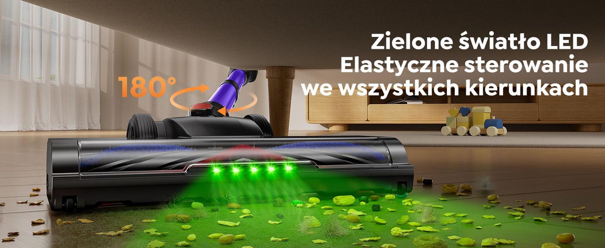 Buture VC100 Odkurzacz bezprzewodowy , odkurzacz bezprzewodowy 500W/45000pa z ekranem dotykowym, czas pracy do 55 minut