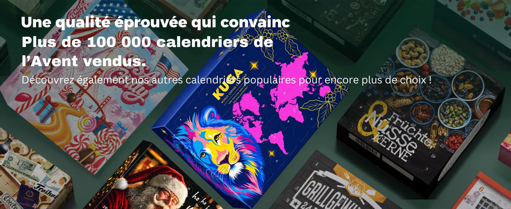 BOXILAND® café en grains calendrier avent 2026, 24 variétés, Fairtrade