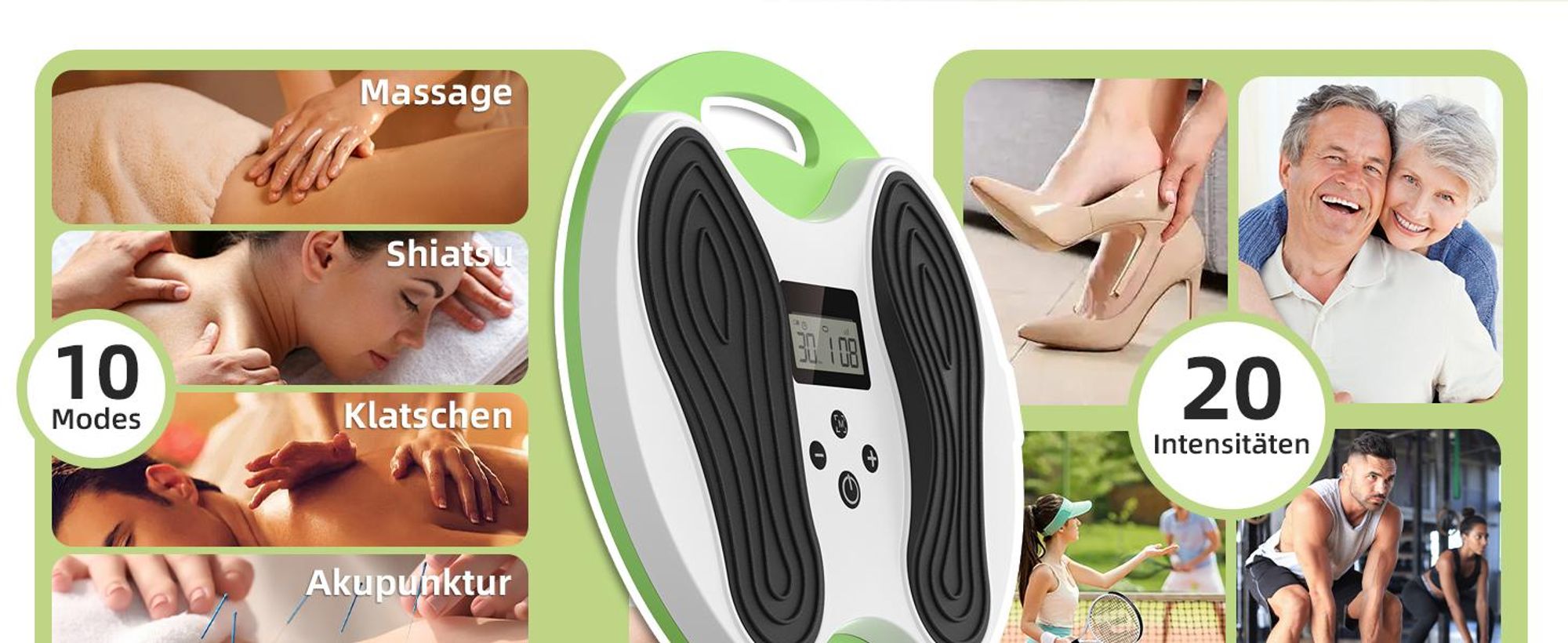 EMS Fußmassagegerät für Durchblutung & Schwellungen – Elektrischer Foot Circulation Stimulator