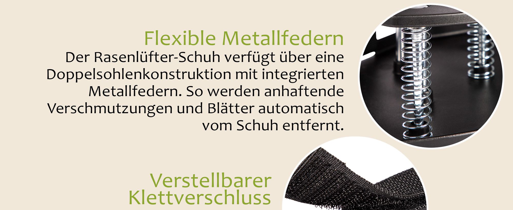Mit Edelstahlnägeln in einer Länge von 55 cm
