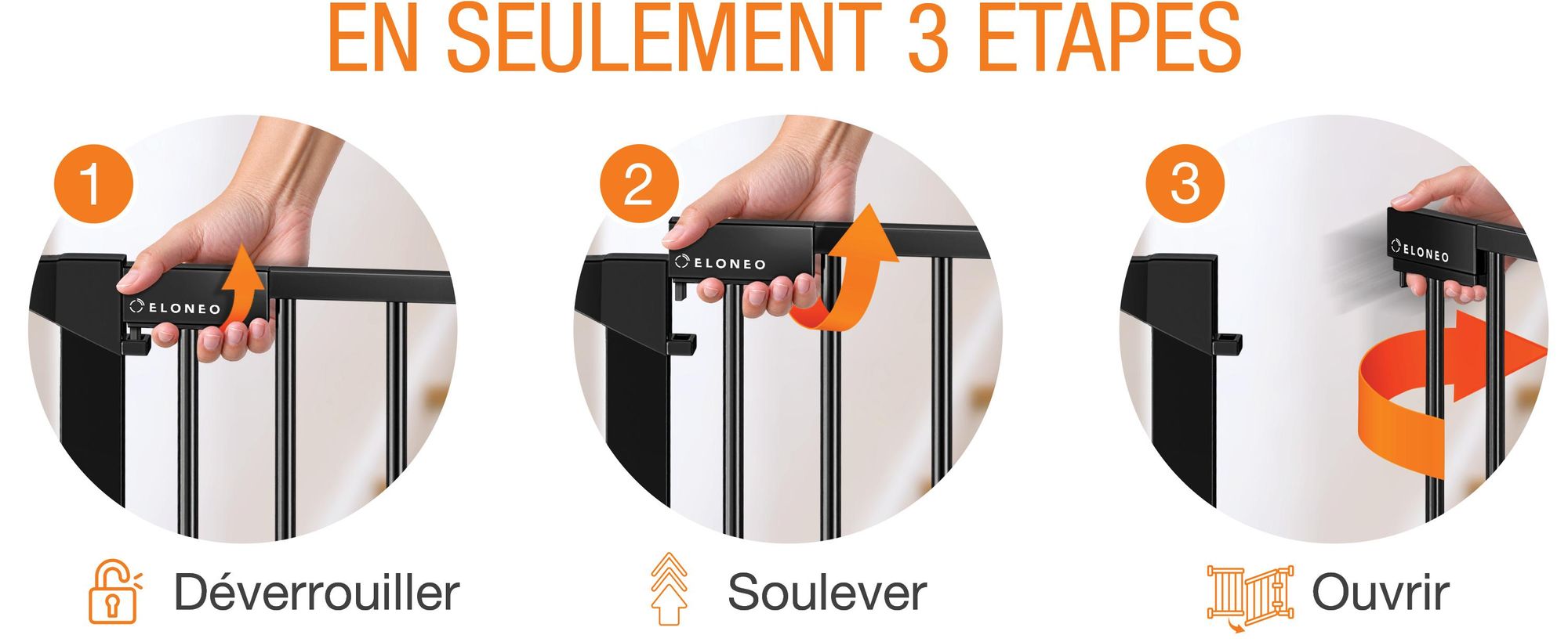 Grille de protection pour cheminée ELONEO, 75 cm de haut, grille de protection pour poêle en métal avec système de verrouillage de sécurité, protection pour enfants, barrière pour escaliers, barrière pour portes, barrière pour chiens