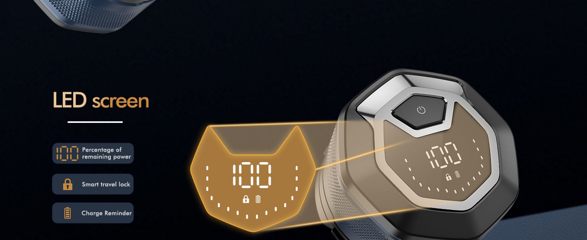 Glatzen Rasierer Herren Elektrisch, Upgraded Kopfrasierer mit Abnehmbarem 6D Kopf, IPX7 Wasserdichter Kopfrasierer für Glatze mit LED-Anzeige