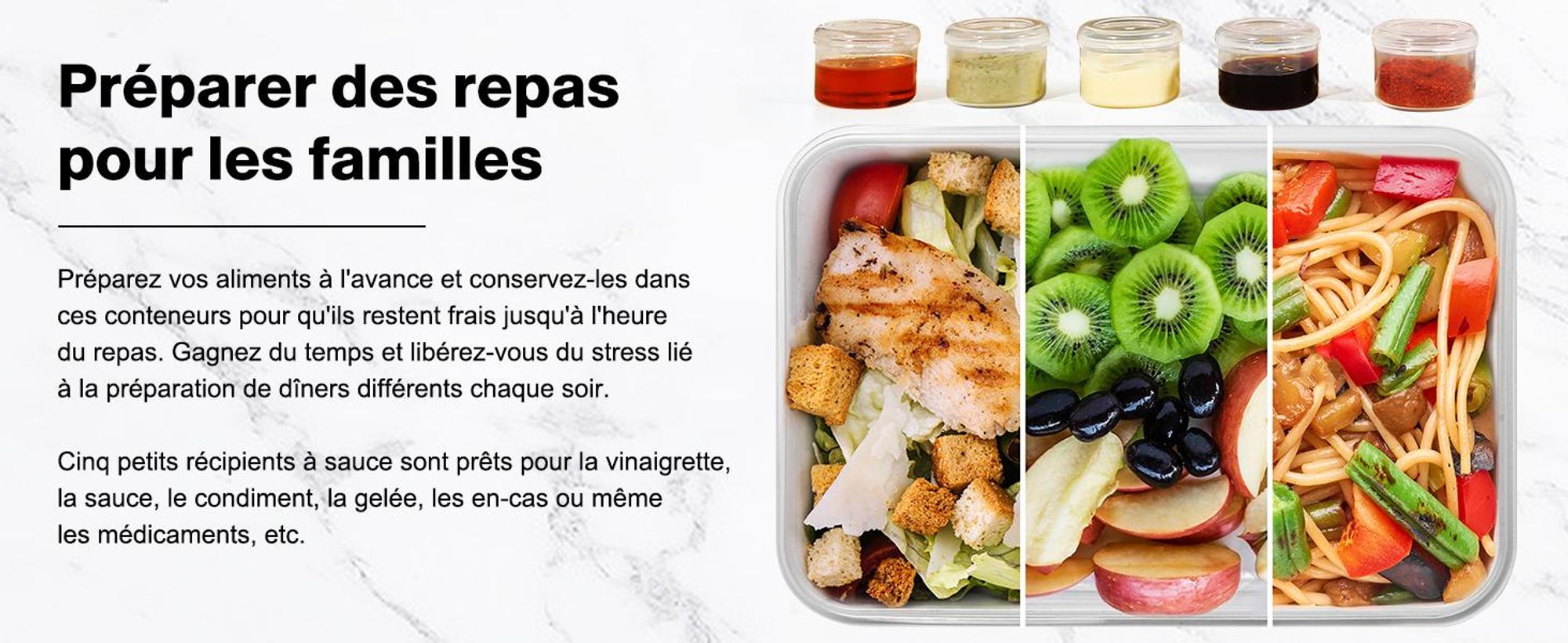 Lot YASHE de 19 boîtes alimentaires, 38 pièces, 9,66 L