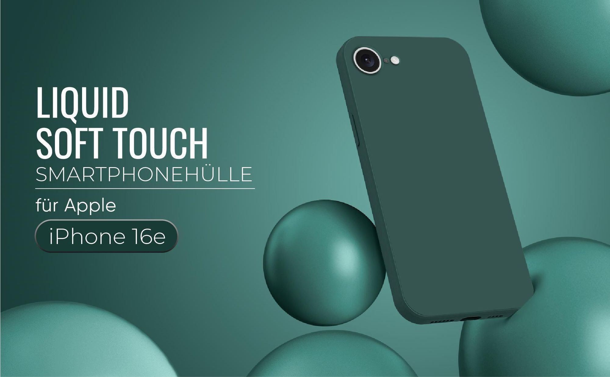 Liquid Soft Touch Smartphone Hülle in Grün für Apple iPhone 16e