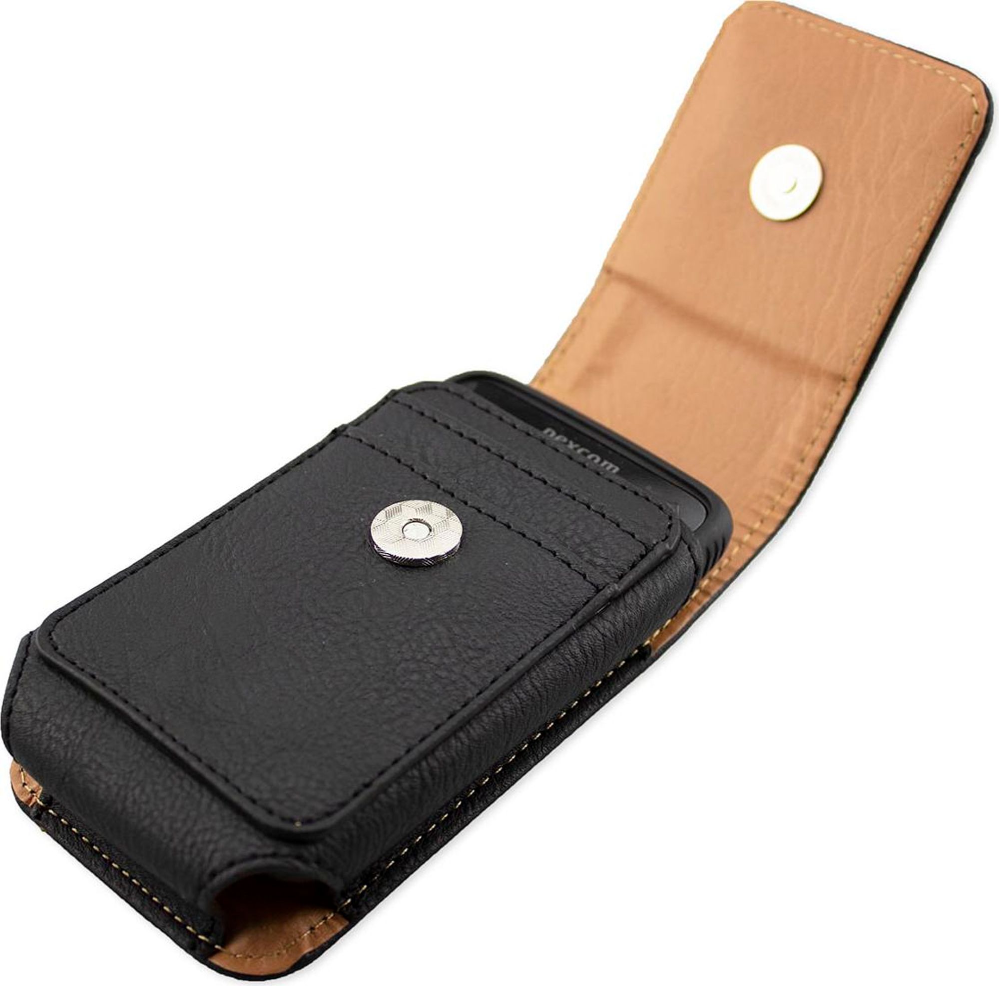 caseroxx Ledertasche mit Gürtelschlaufe für Dexcom G6 Receiver in schwarz Bild 5