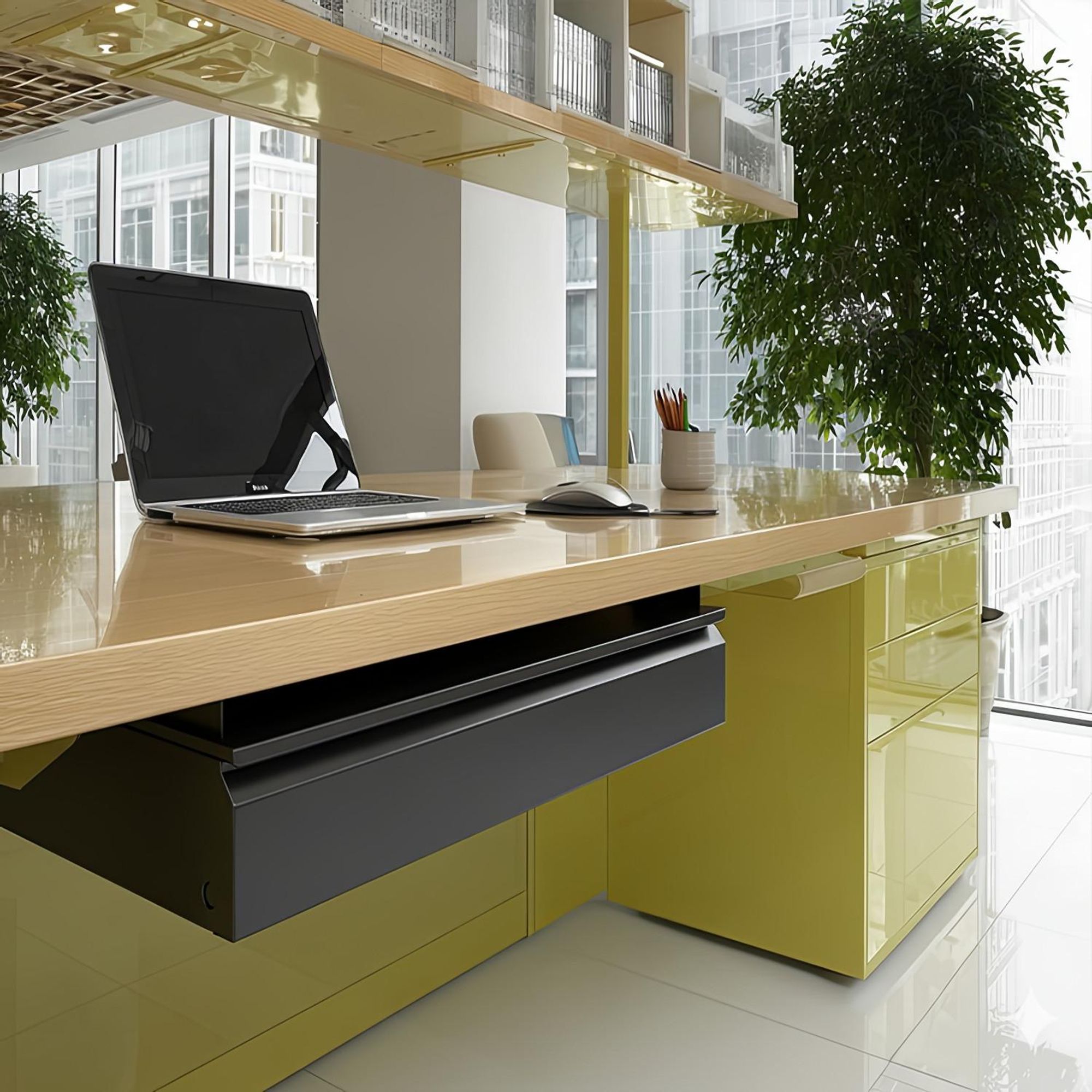 Untertisch Schublade mit Regal bis max. 5kg Unterbau Unter Schreibtisch Halterung Hängeschublade Homeoffice