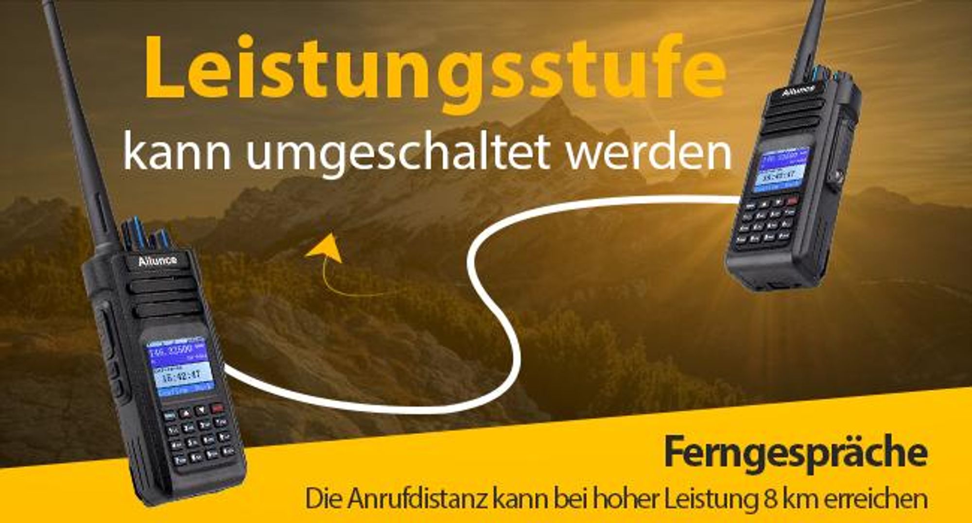 Retevis Ailunce HD1 HAM Radio, DMR Handfunkgerät, Dualband, IP67 wasserdicht, 3200 mAh, Gruppenruf, SOS, Walkie-Talkies für Notfälle, Schule