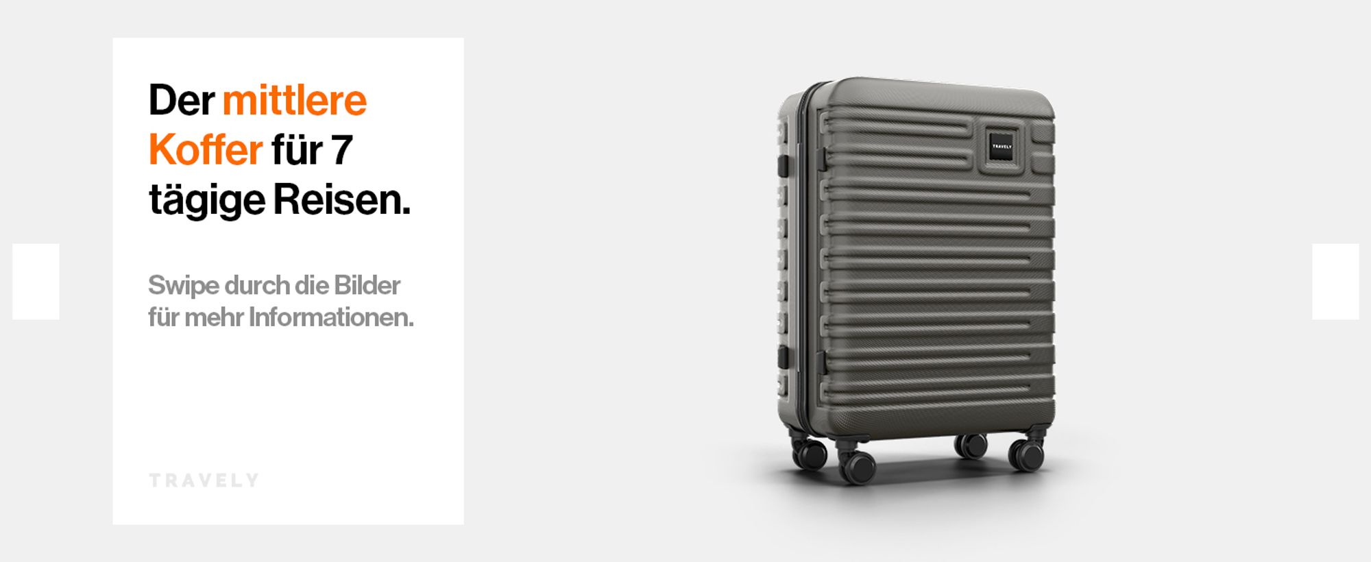 TRAVELY Premium Koffer Set: 77cm, 67cm & 55cm Handgepäck Koffer in einem Set, sehr robuste Reisekoffer mit sanften Rollen & TSA Schloss, Reisekoffer, Koffer & Trolleys
