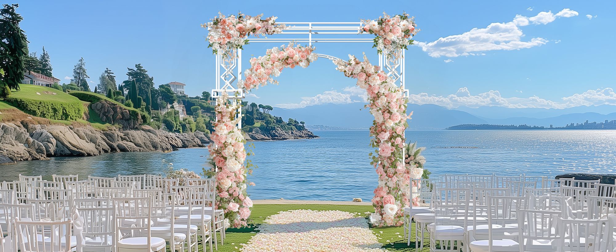 WISFOR Rosenbogen, Extra Stil Hochzeitsbogen Hintergrundrahmen Metall Ballondekoration Fotokabine DIY Eisen Blumenrahmen Ehe Bogen