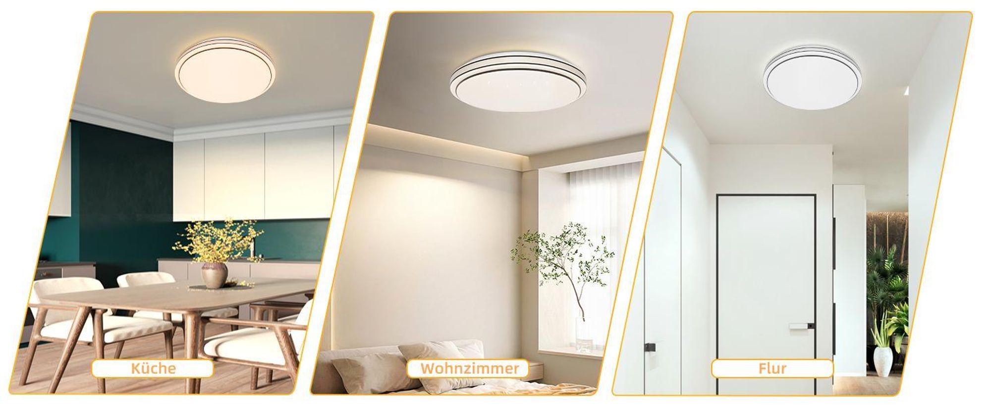 ZMH Deckenlampe LED Deckenleuchte Schlafzimmer 23W Schlafzimmerlampe Dimmbar mit Fernbedienung Ø27cm Sternenhimmel Küche Rund für Wohnzimmer Flur