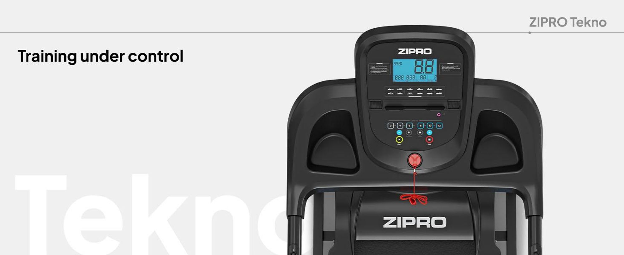 Zipro Tekno skladací bežecký pás, 1080 W tichý elektrický motor, široká bežecká plocha 40 cm bežecký pás pre domácnosť Skladací so sklonom SportRun Running Sport