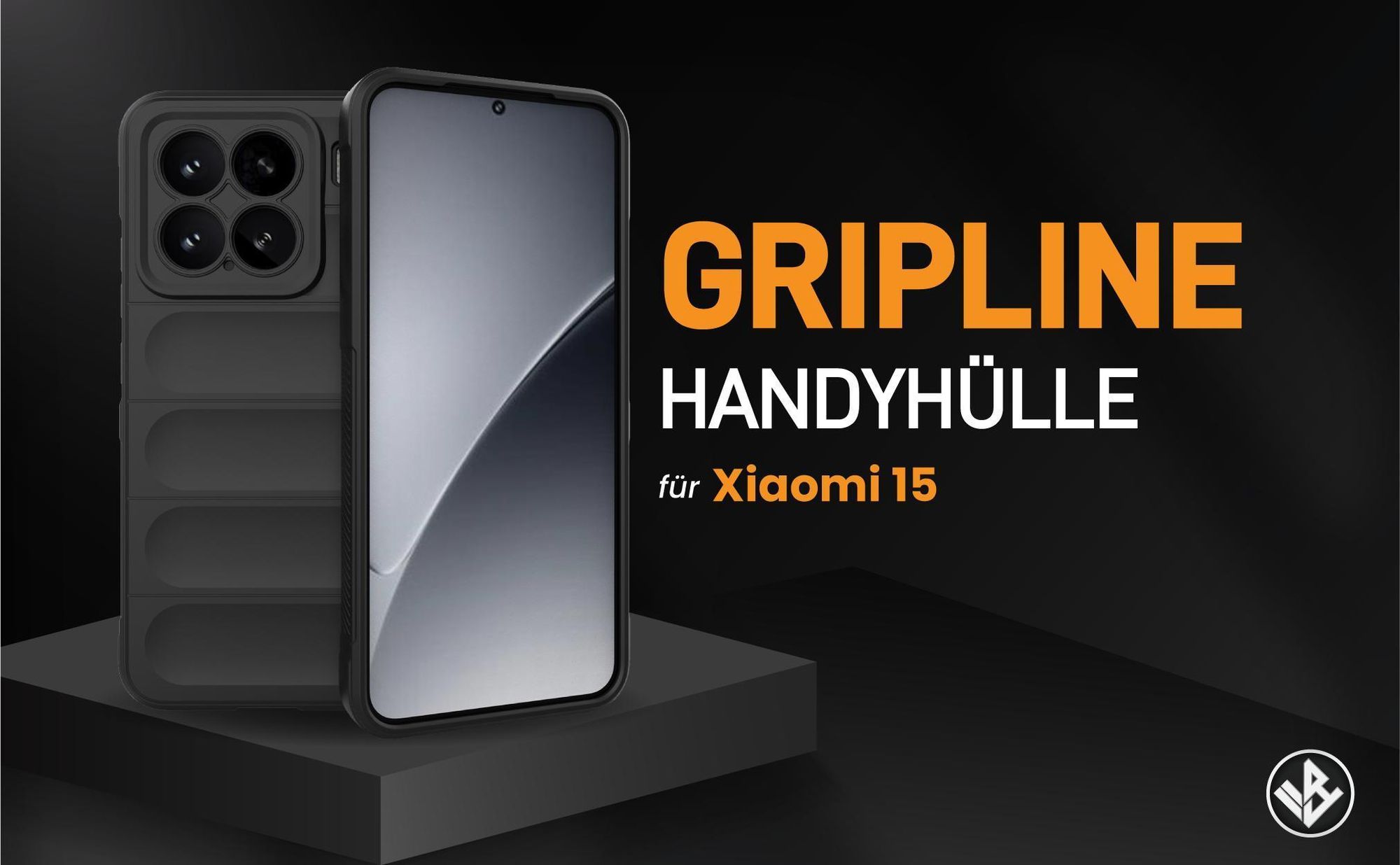 Schwarze ergonomische Grip Schutzhülle für das Xiaomi 15