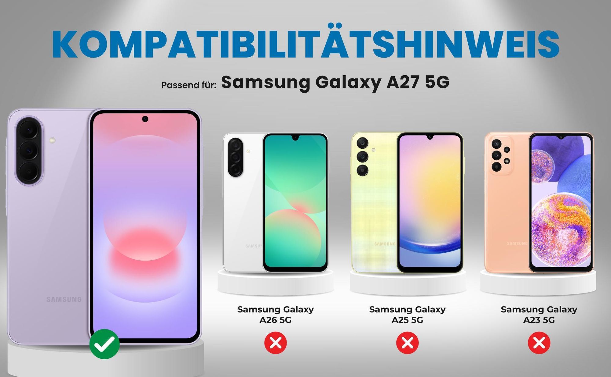 Kompatibilitätshinweise Hülle für Samsung Galaxy A27 5G