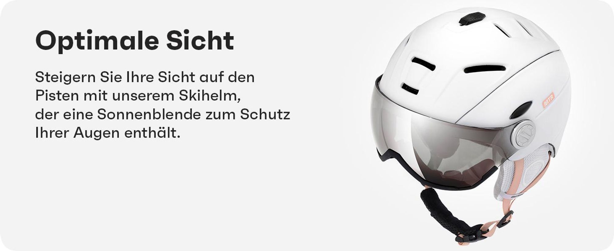 meteor FALVEN Skihelm Snowboardhelm Snowboard Helm Ski Helmet mit Visier S 53-55 cm weiß