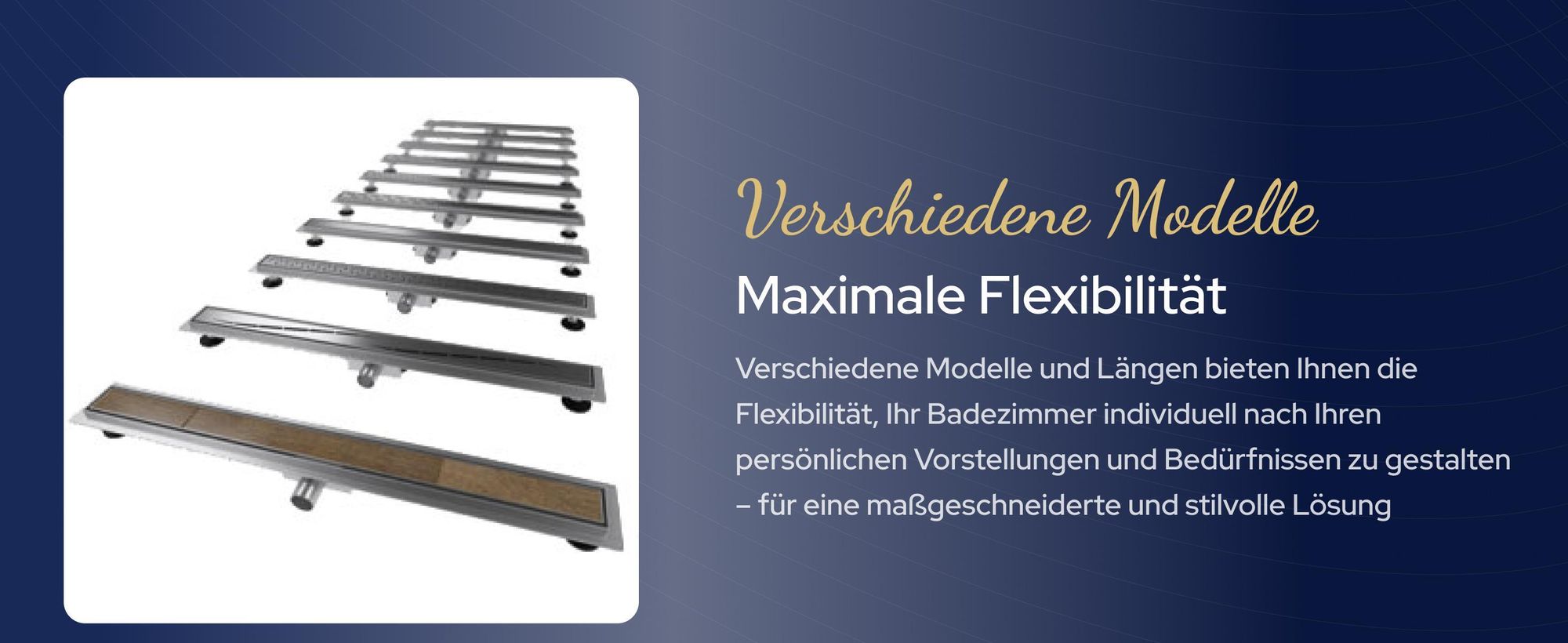 VILSTEIN Duschrinne 90cm, Edelstahl Bodenablauf Komplettset, extra flach, Siphon mit Geruchsstop, Haarsieb - Befliesbar