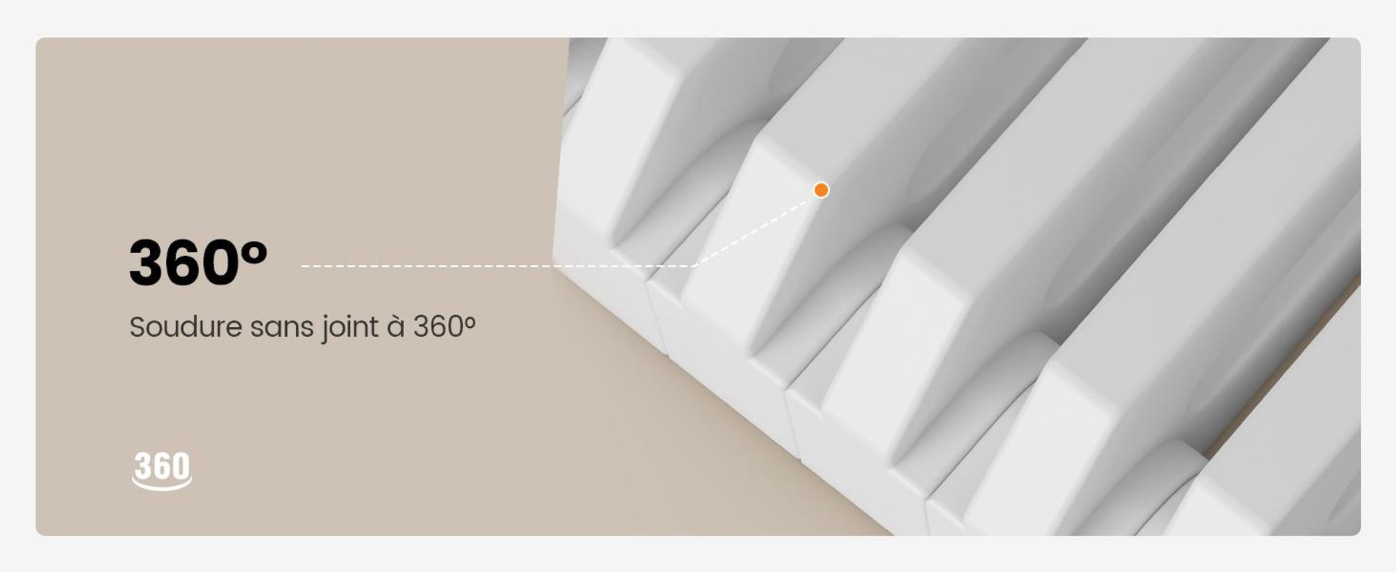 EMKE Radiateur design en forme de D 600x840mm 1383W Red Dot Award Winner Blanc - Montage horizontal, pour 18,4 m², salle de bains & salon sans radiateur