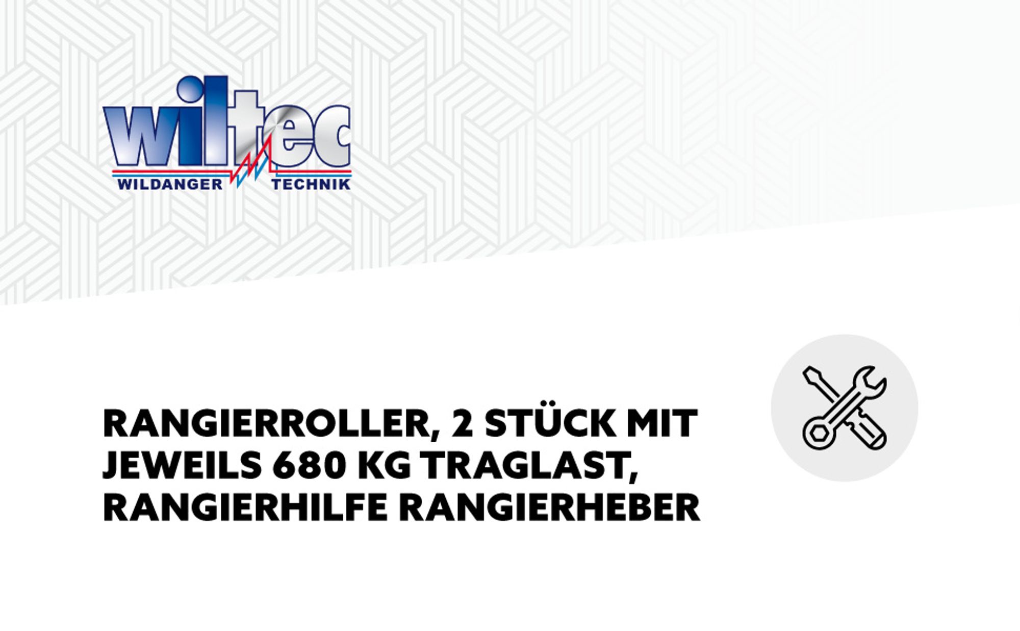 Rangierroller, 2 Stück mit jeweils 680 kg Traglast, Rangierhilfe Rangierheber