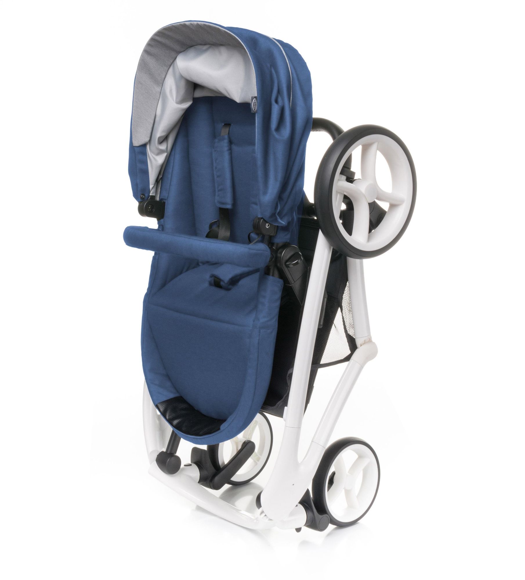 4Baby | Kinderwagen - Kombikinderwagen 2in1 - Blau - Aluminiumrahmen - gefederte Räder - wendbarer Sitz, Einhand-Faltmechanismus, UPF 50+, Cosmo