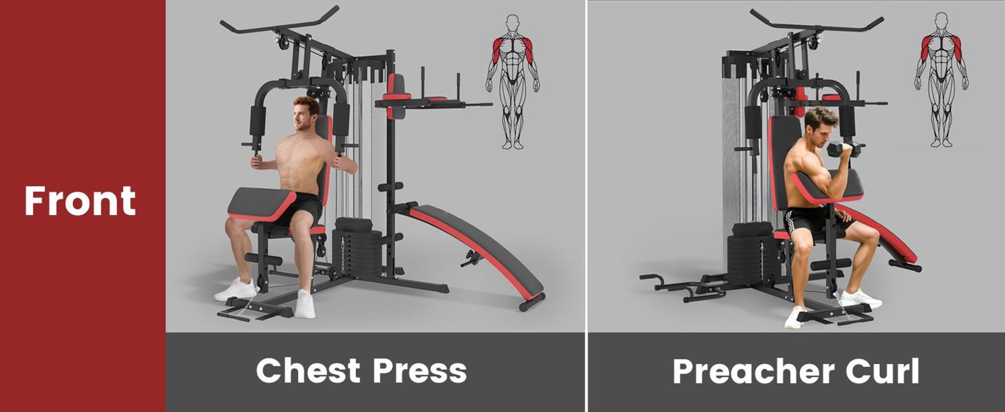 SPORTNOW Power Station, wielofunkcyjna stacja fitness z drążkiem do ćwiczeń motylkowych i nachwytem, ​​lokówką, wyciskaniem na klatkę piersiową, ławeczką do brzuszków, sprzęt fitness z obciążeniem 65 kg, pokrowiec ochronny, do domu, kolor czarny