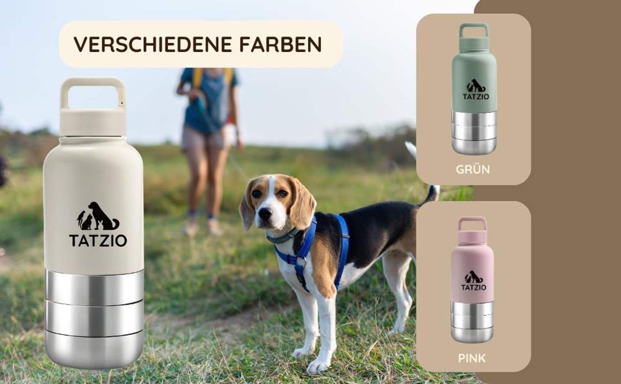 TATZIO Reiseflasche verschiedene Farben