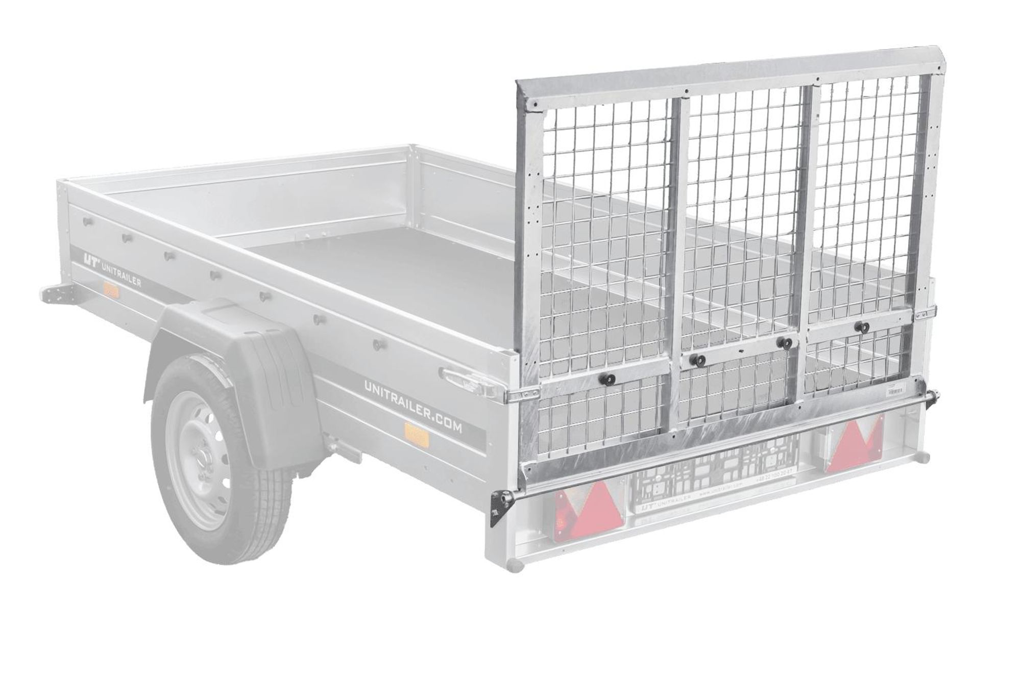 UNITRAILER Gitterrampe für Anhänger 88,6 x 125,5 cm Auffahrrampe 400 kg
