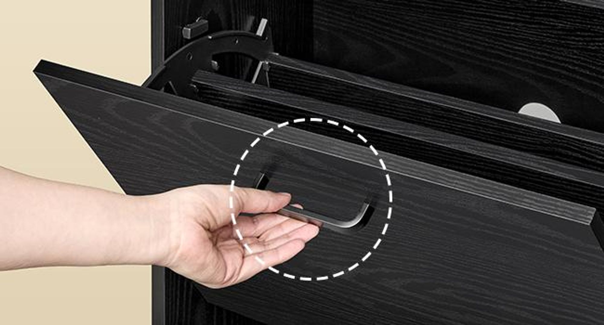 VASAGLE Schuhschrank 4 Klappen, Schuhkipper, Schuhregal, Schuhaufbewahrung, Trennwand verstellbar, für 16-28 Paar Schuhe, Flur, 24 x 105,5 x 82,7 cm