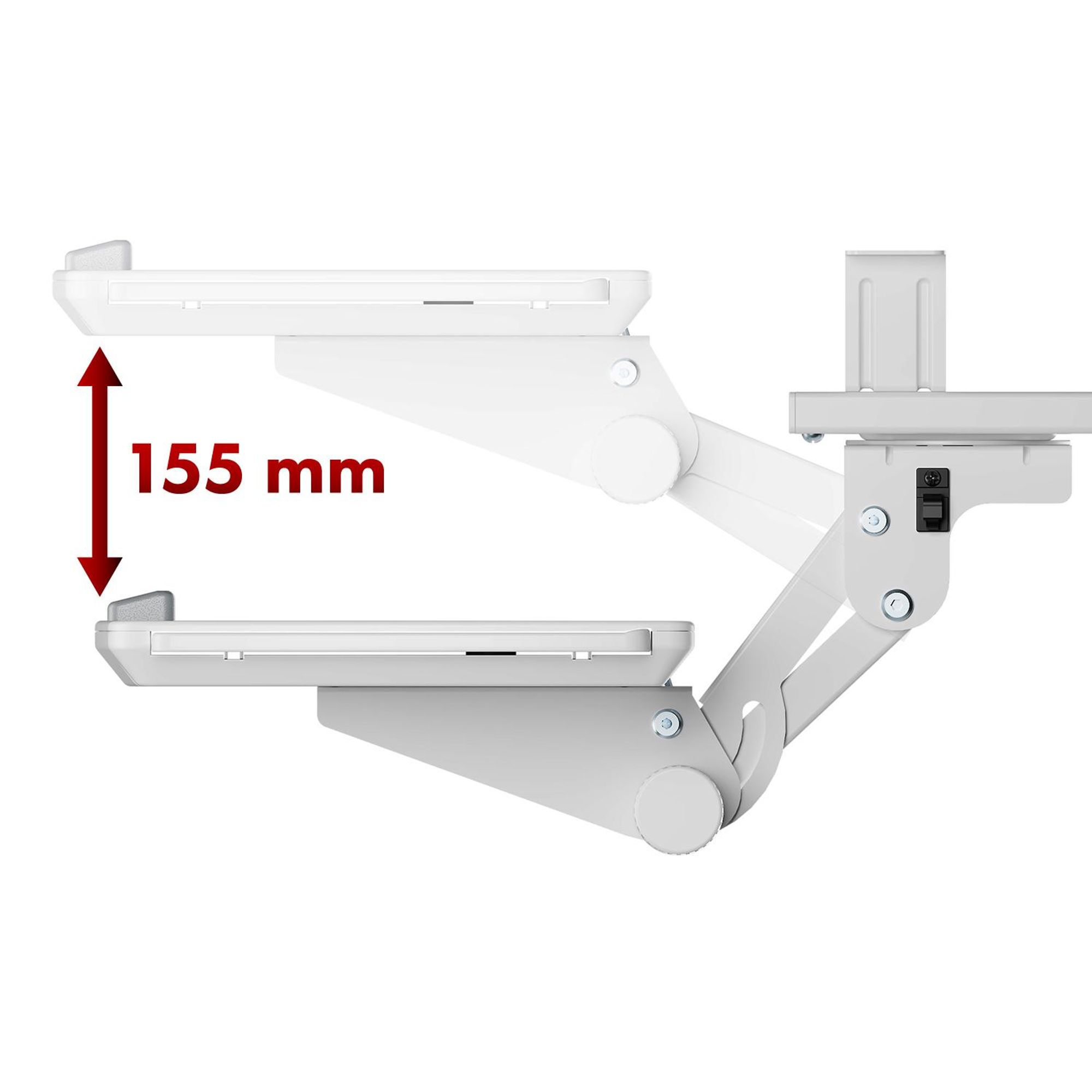 Maclean Untertisch-Tastaturablage verstellbar max. 5kg weiß MC-156 W