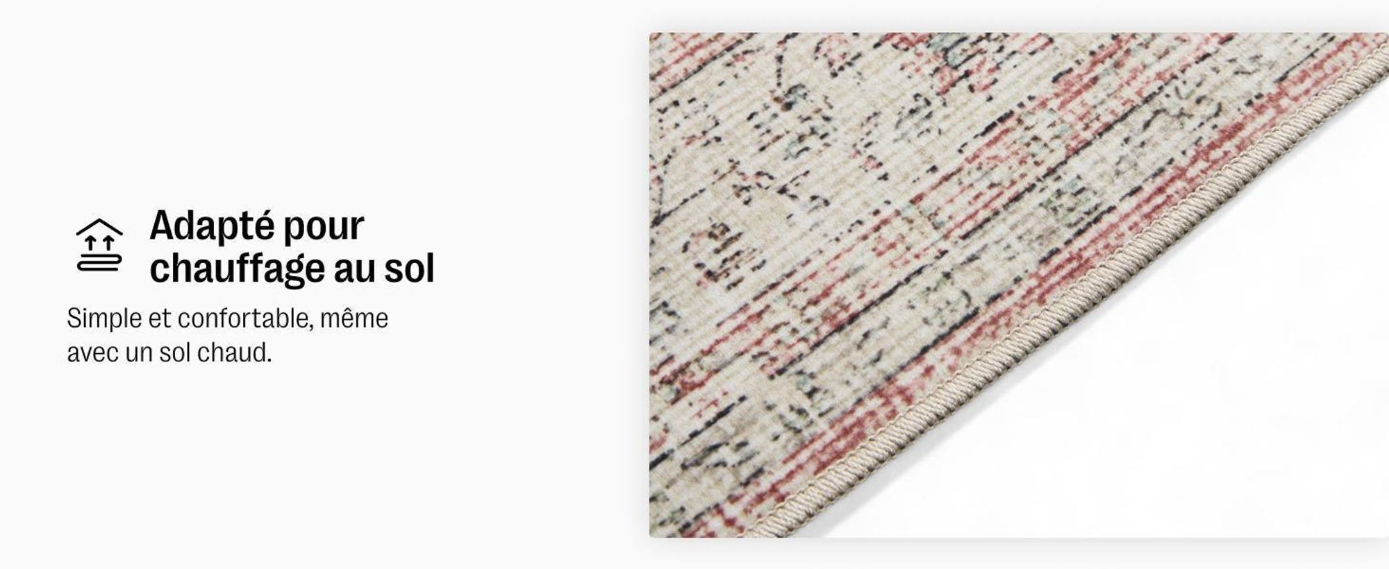 benuta tapis vintage lavable George Multicolore/Beige 240x340 cm tapis de salon chambre doux oriental rectangulaire