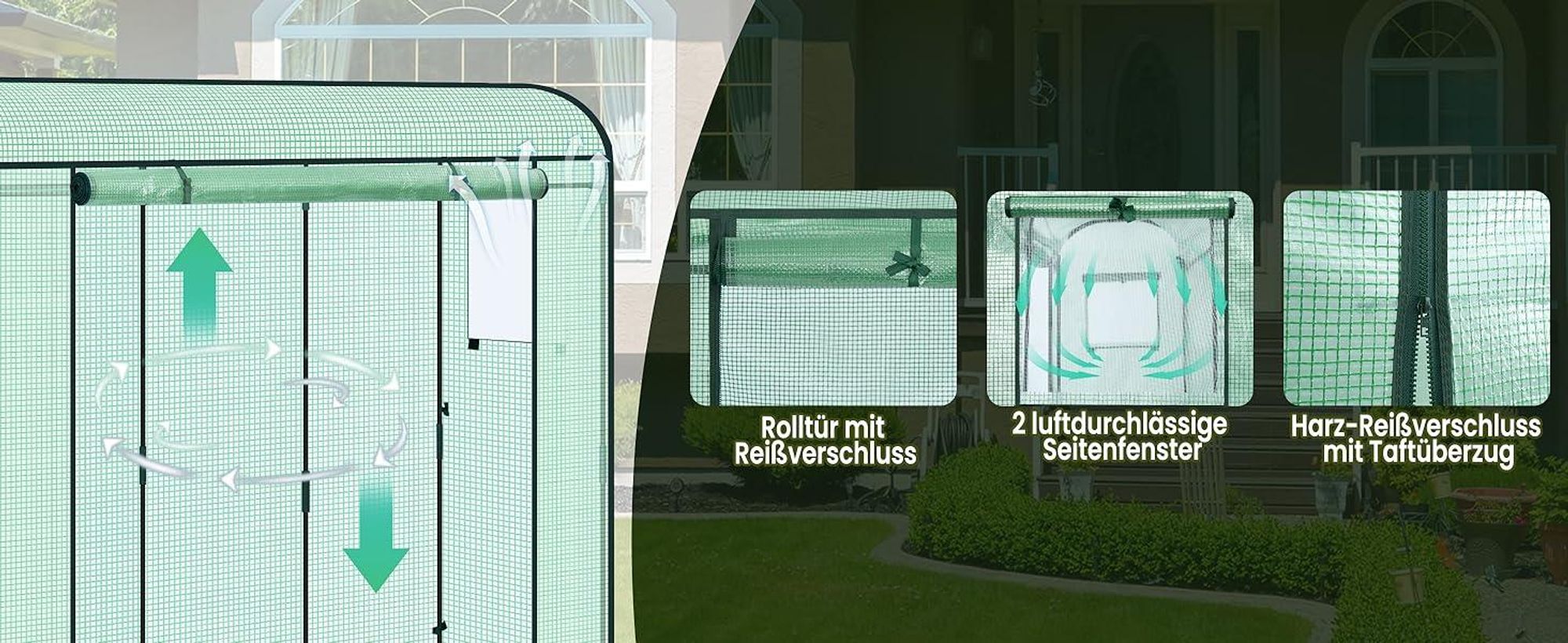 Woltu W0UETT0809, Gewächshaus, 680 mm, 2000 mm, 1700 mm