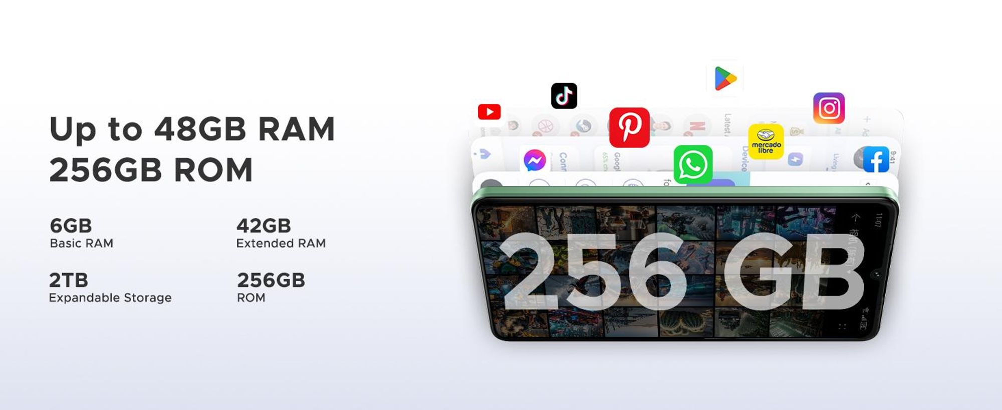 DOOGEE Note59 Pro, smartphone, Android 16, 6,75" displej s obnovovací frekvencí 120 Hz, baterie 6250 mAh, 48 GB RAM + 256 GB úložiště, 5G, 16 MP fotoaparát, NFC, čtečka otisků prstů, bez smlouvy