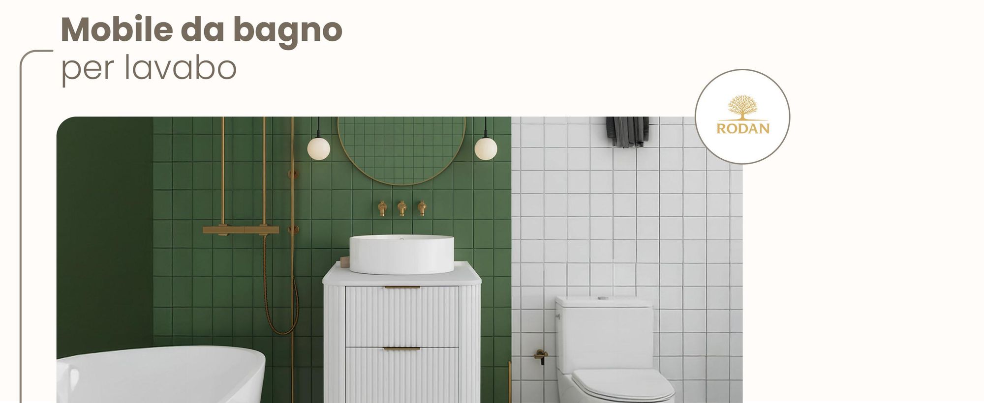 Mobile da bagno - 60 CM - Bianco opaco - MDF - 2 cassetti