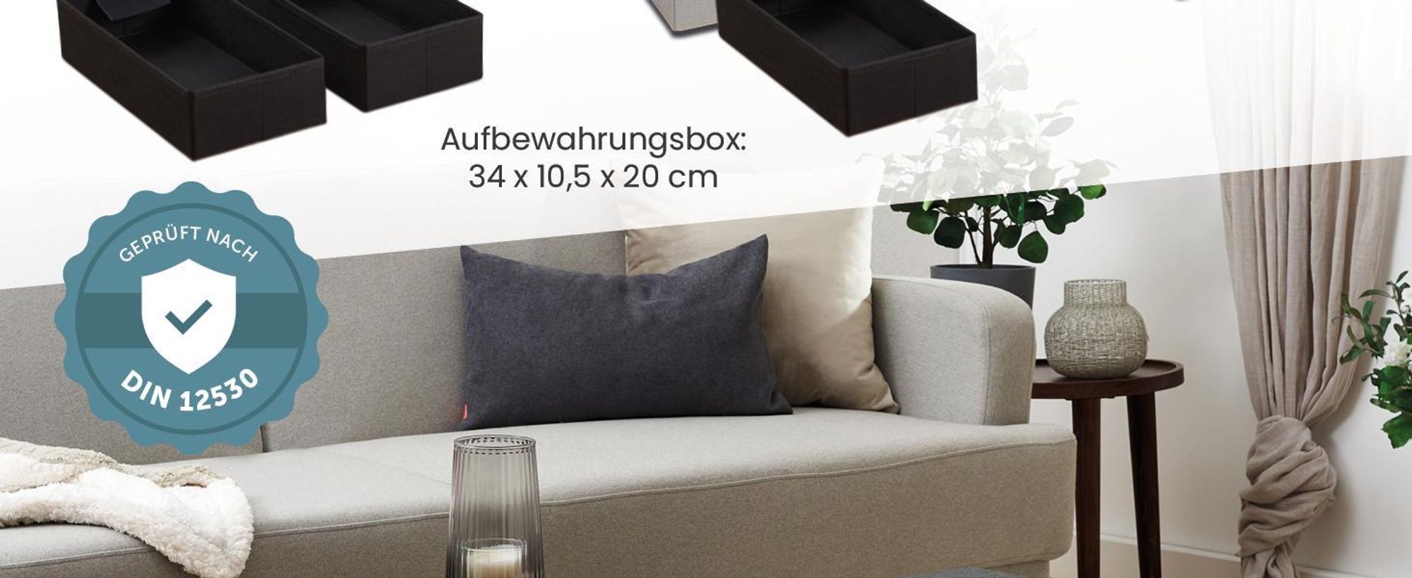 Blumtal Sitzbank mit Stauraum + 2 extra Boxen - Truhenbank mit Stauraum 110x38x38 cm - Sitztruhe mit Stauraum Türkis