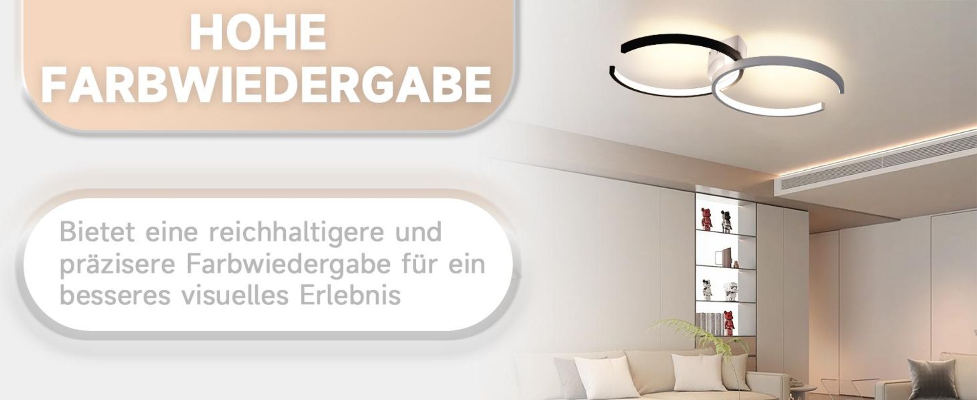 ZMH Lampa sufitowa LED 55 cm 37W ściemnialna z pilotem Lampa do salonu Lampa do jadalni Lampa do sypialni Lampa do łazienki