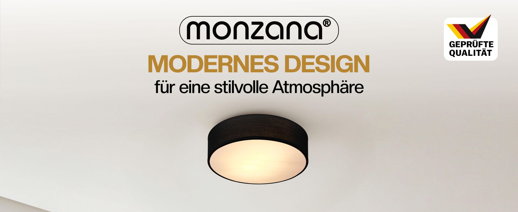 MONZANA Deckenlampe Stoff Wohnzimmer