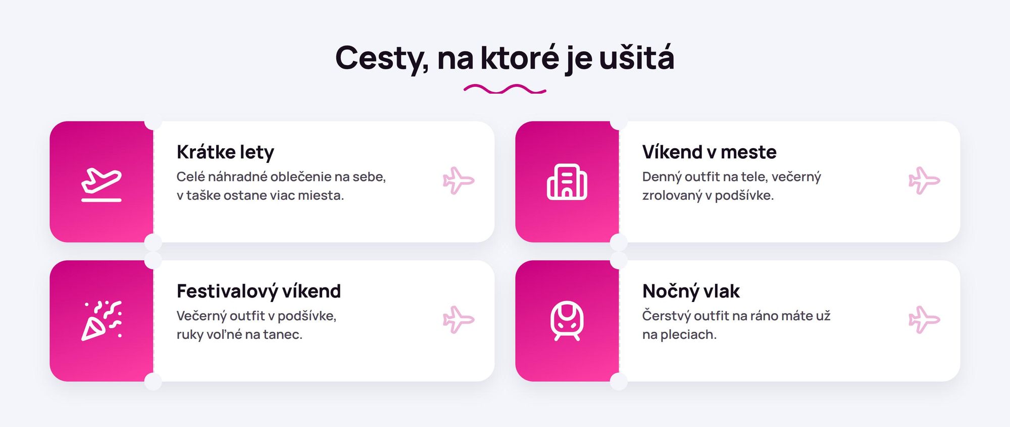 Baliaca bunda Ryanwear na krátke lety, víkend v meste, festival a nočný vlak