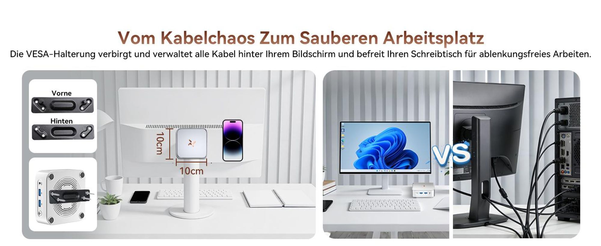 Blackview Huidun H80 MiniPC Desktop PC, AMD Ryzen 5 3500U, 16GB DDR4, 512GB SSD, Dual-Gigabit-LAN, Dual-4K-Ausgang, VESA-Montage, ultra-leise (26dB)