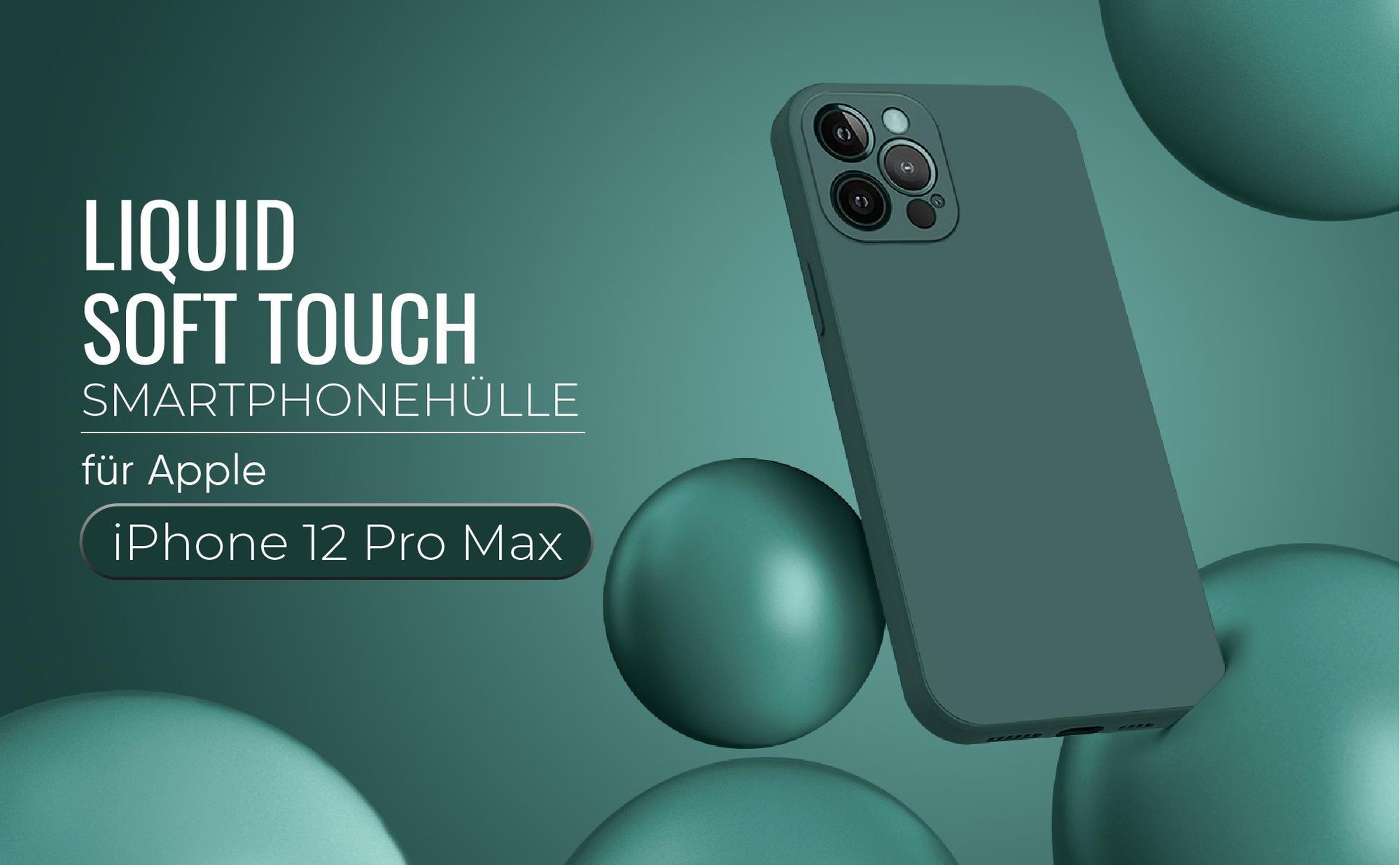 Liquid Soft Touch Smartphone Hülle in Grün für Apple iPhone 12 Pro Max