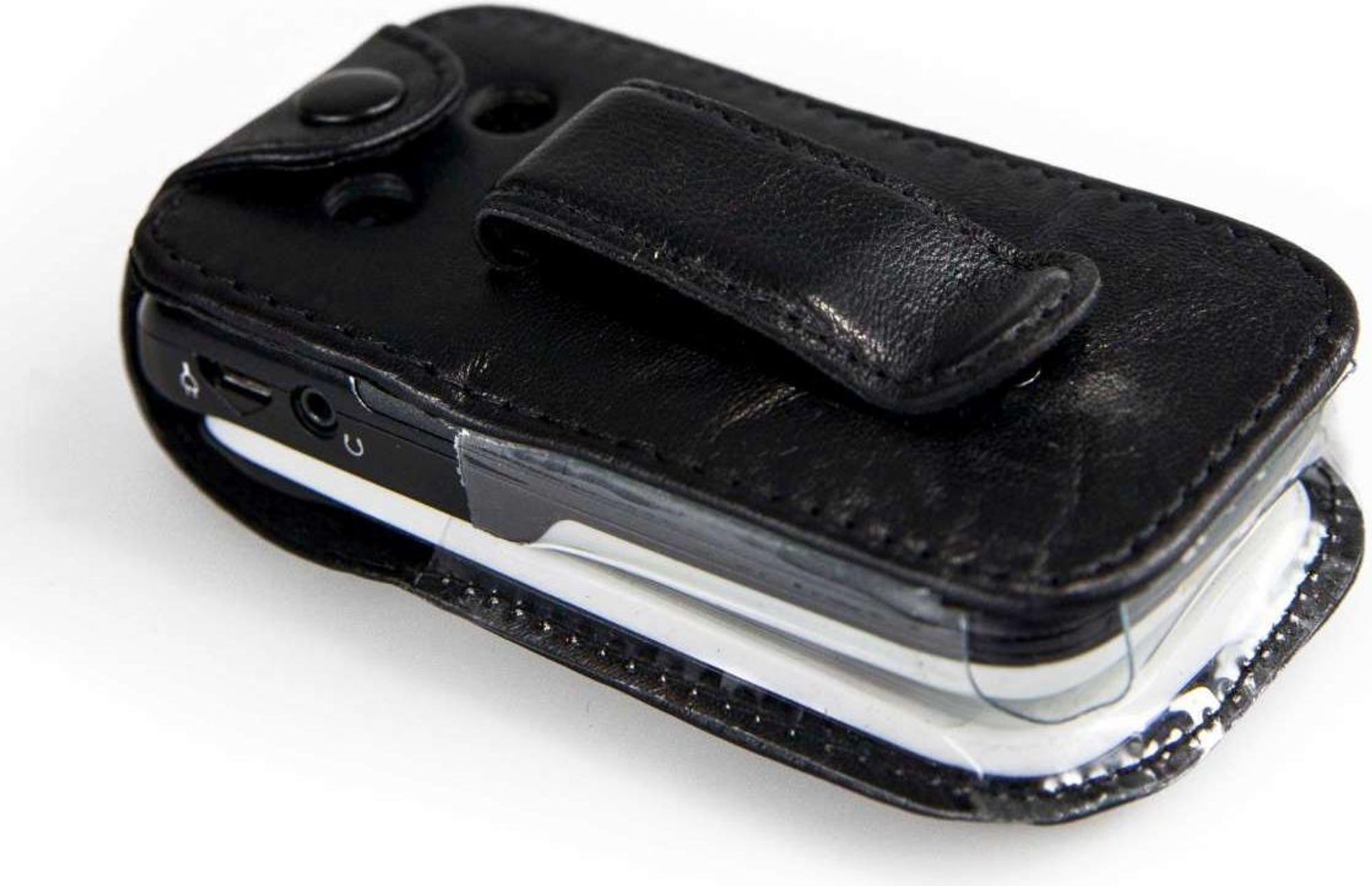 caseroxx Ledertasche mit Gürtelclip kompatibel mit Doro 610 aus Echtleder, Tasche mit Gürtelclip und Sichtfenster  Bild 1