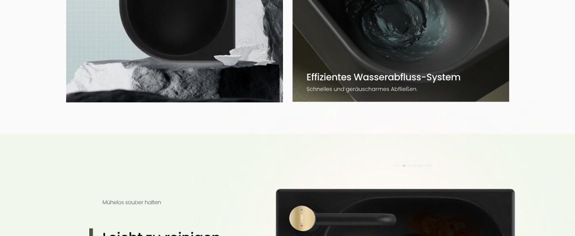 EMKE Eck-Wandwaschbecken – Kleines rechteckiges Aufsatzwaschbecken aus Keramik 400 x 215 x 120 mm mit Wasserhahnloch links Schwarz