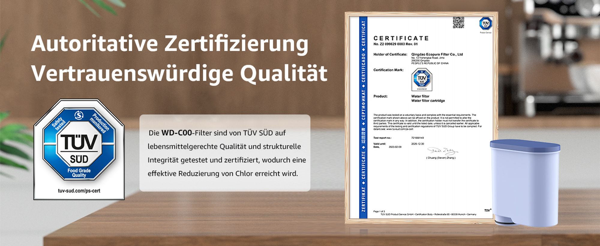 Waterdrop Ersatzwasserfilter für Philips® AquaClean® SÜD, Kompatibel mit Saeco® und Philips® Kaffeevollautomaten (4)