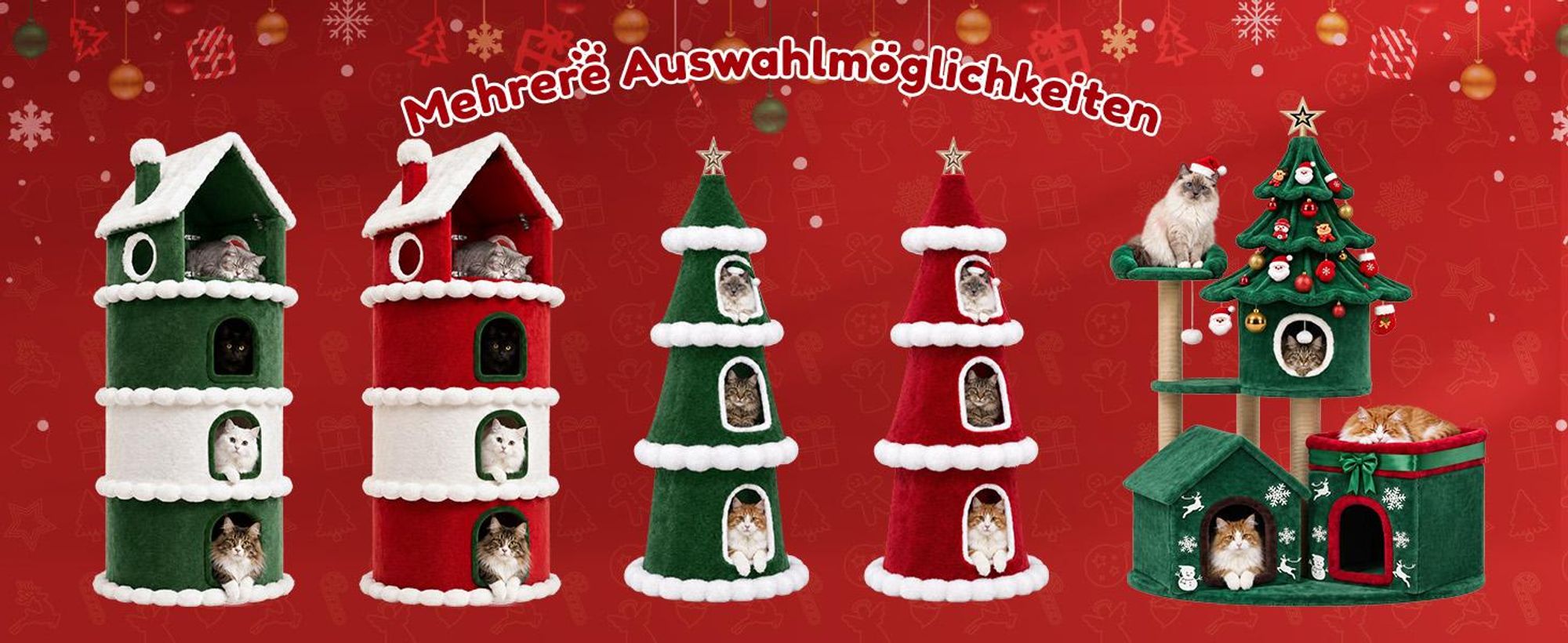COMHOMA Kratzbaum, mehrstöckiger Katzenturm,150cm Kratzbäume Katzenhöhle mit Großem Ruhebett und Gemütlichem Katzenhaus, Stabiler Kletterbaum für Katz