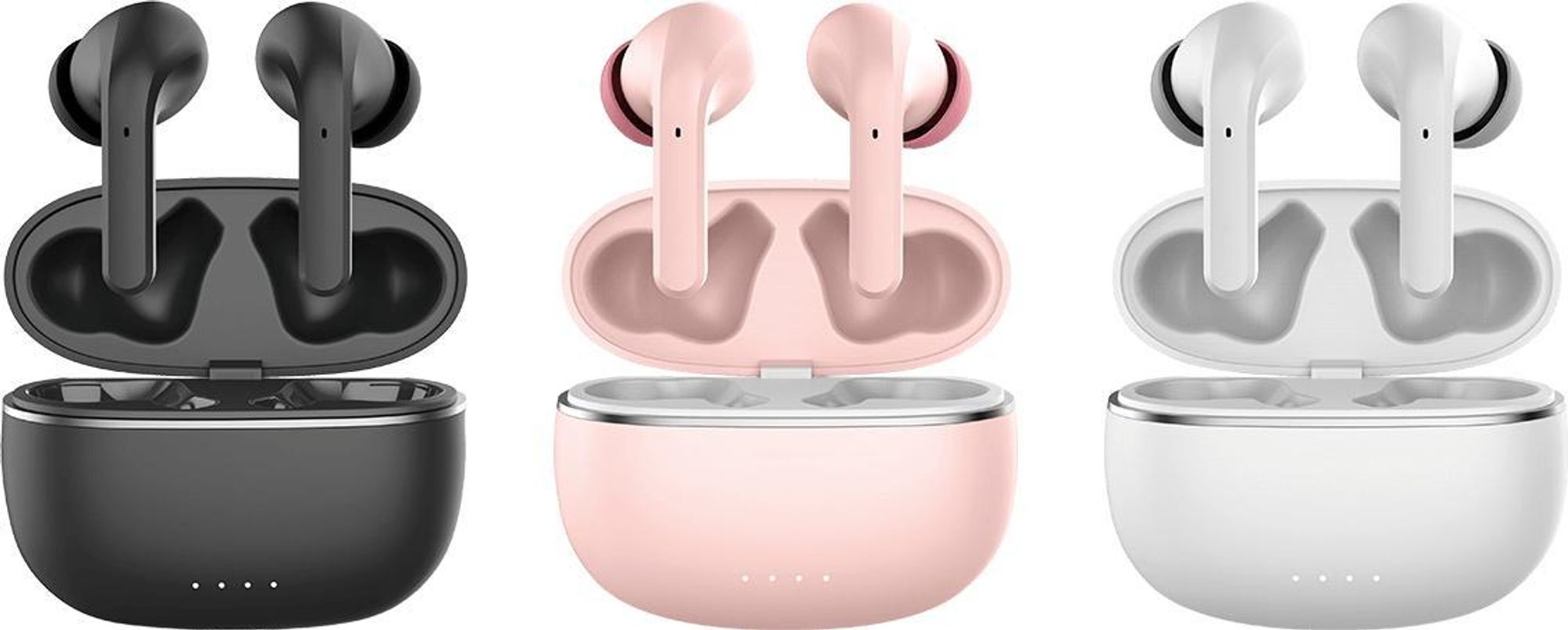 Forever Bluetooth drahtlose Kopfhörer 5.3 Modi ANC TWE-210 EARP mit Ladekoffer Mikrofon, Steuerung, LED-Anzeigen In-Ear Headphones