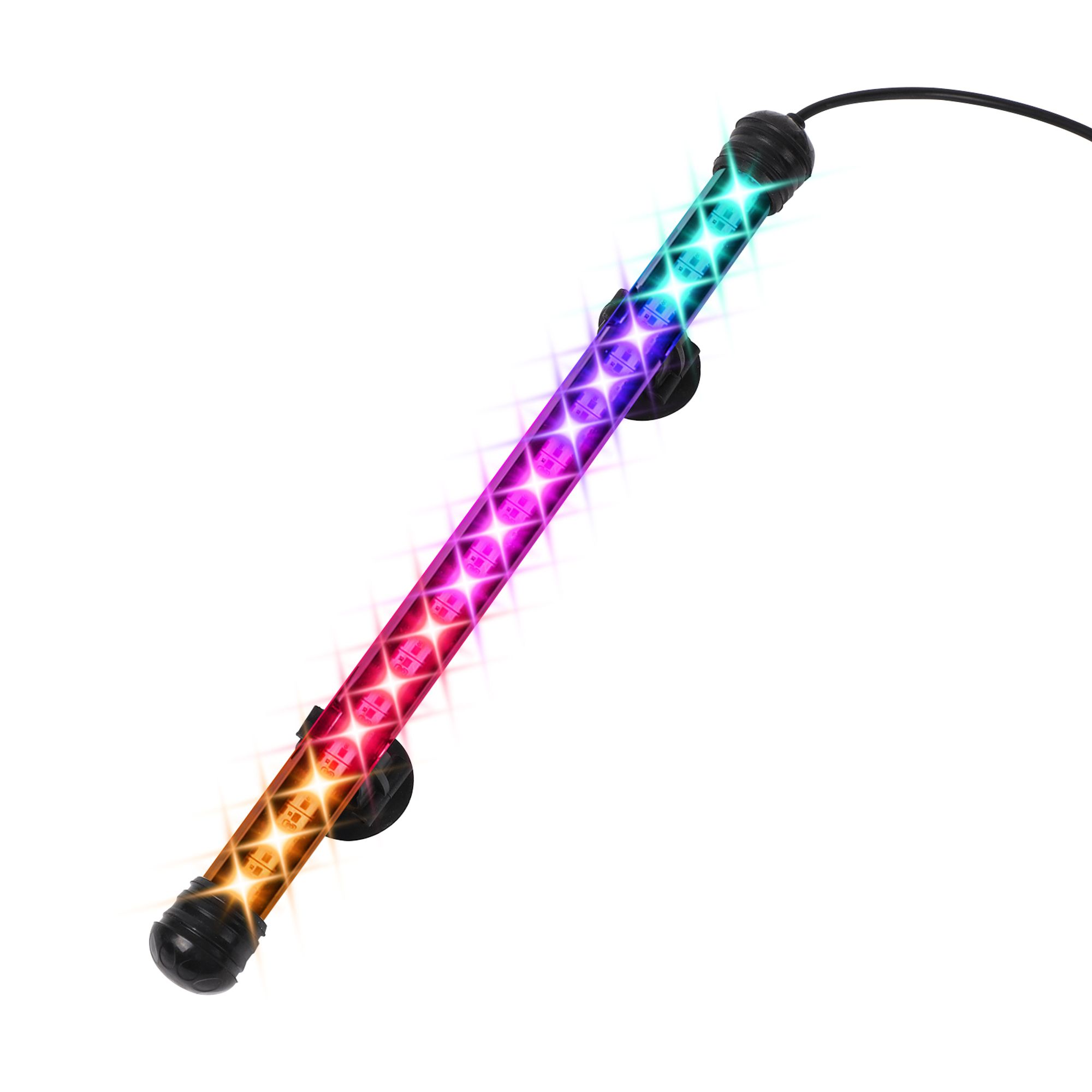 28cm Aquarium LED Lampe IP68 Wasserdicht 4W 15LEDs RGB Beleuchtung Aquarium Licht mit APP Fernbedienung Aquarienpflanzen Licht DIY Aquarienbeleuchtung
